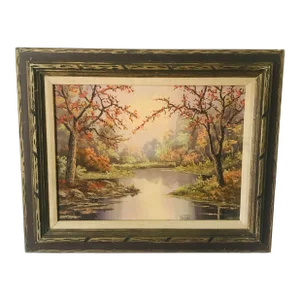 Listed Artist - C F Chilton "Charles Frank Chilton" Plein Air Landscape Oil Painting - Framed