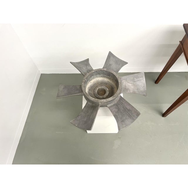 Helical Vase in Cast Aluminum, 1950s For Sale - Image 4 of 14