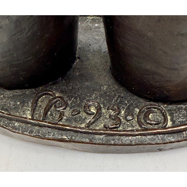 Bronze Sculpture Nude Woman with Cornrows Monogrammed Dated 93 For Sale - Image 17 of 17
