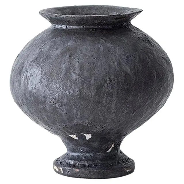 Stone Stamnos Anthracita Stoneware Vase by Raquel Vidal and Pedro Paz For Sale - Image 7 of 7