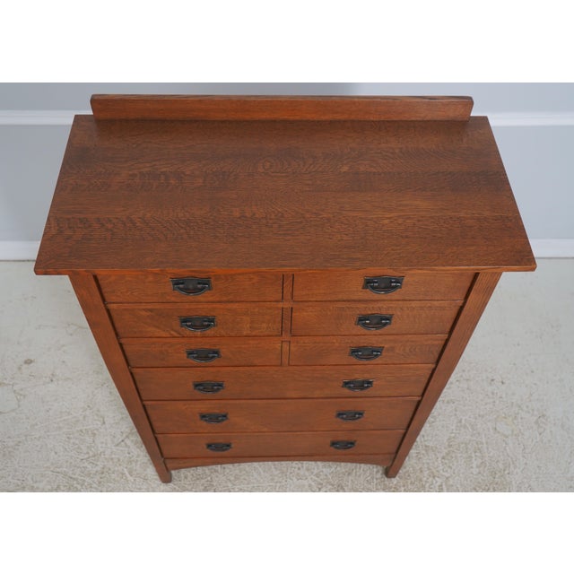 Stickley Mission Oak 8 Drawer High Chest For Sale In Philadelphia - Image 6 of 16