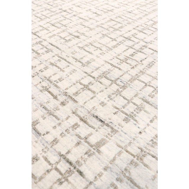 Traditional Pasargad Home Slate Ivory Area Rug, 10' 0'' X 14' 0'' For Sale - Image 3 of 5