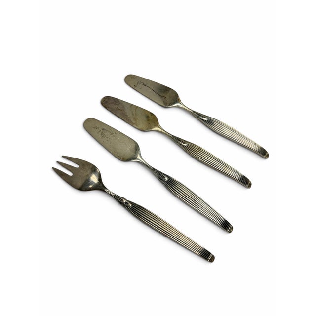 Mid 20th Century Vintage Mid-Century Danish Frigast "Savoy" Serving Fork & Spreaders - Set of 4 For Sale - Image 5 of 9