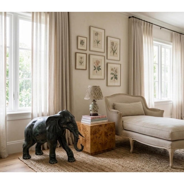 Vintage Patinated Bronze Elephant Sculpture For Sale - Image 11 of 12