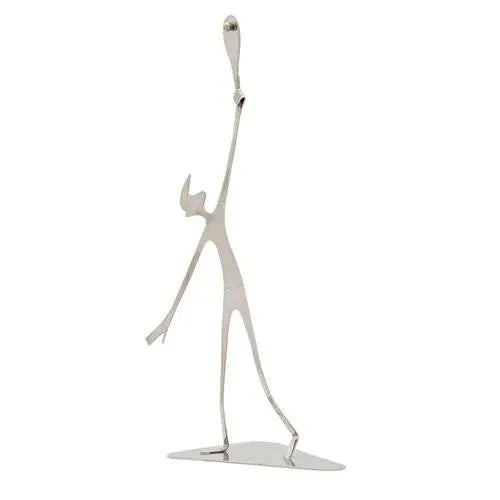 Tennis player, franz hagenauer, werkstätte hagenauer vienna, around 1965, brass, nickel-plated, marked marked...