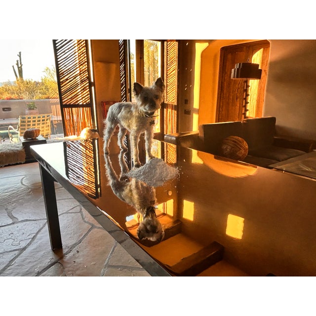 Many furniture pieces say one of a kind, this one actually is. This is the largest chrome plated full metal table in the...