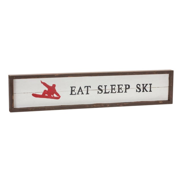 Eat Sleep Ski Sign 23"L For Sale