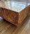 Mid-Century Modern 1970s Burl Wood Veneer Square Block Coffee Table on Plinth Base For Sale - Image 3 of 4
