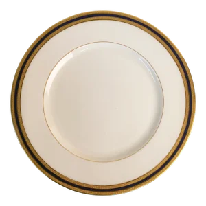 Tiffany & Company Lenox Cobalt + Gold Edge Dinner Plates - Set of 12