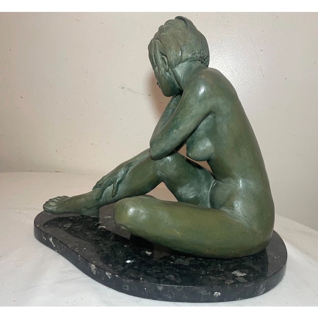 Large Vintage Handmade Marianne Broome Nude Terracotta Pottery Sculpture Statue For Sale In New York - Image 6 of 17