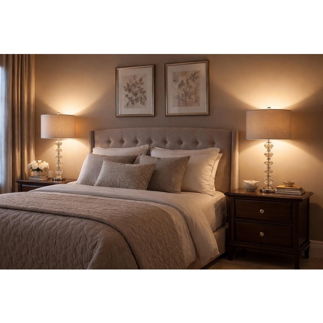 Glass Late 20th Century Hollywood Regency Revival Faceted Column Table Lamps – Pair For Sale - Image 7 of 10