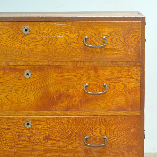 Brown Japanese Tansu Chest of Drawers, 1910s For Sale - Image 8 of 13