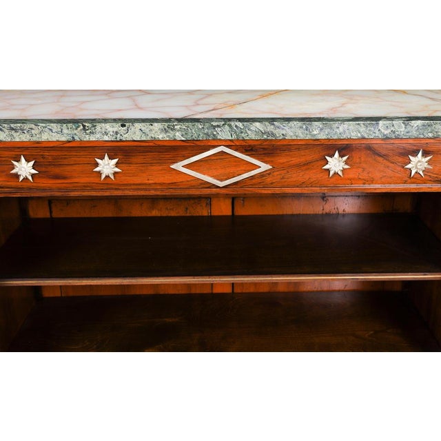 Antique Mid-19th Century Empire French Marble Top Open Bookcase For Sale - Image 5 of 18