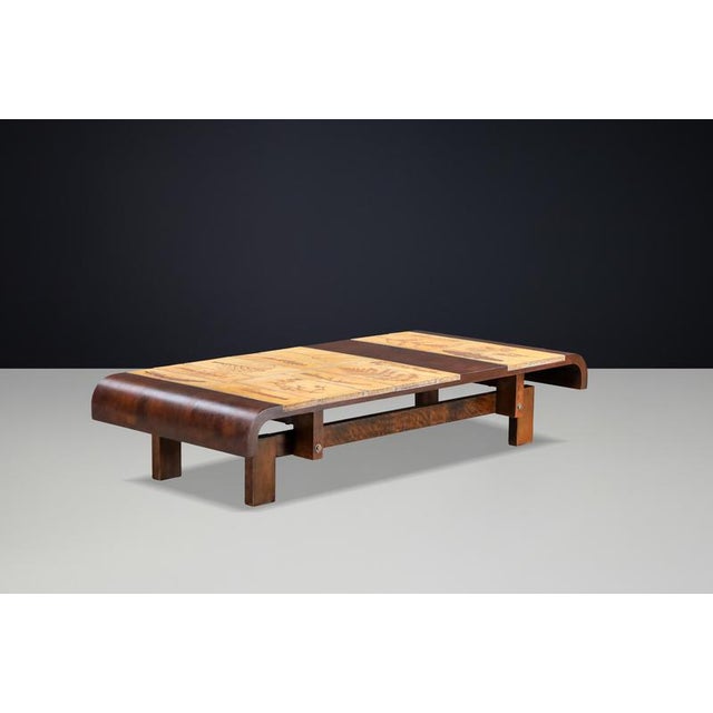 Garrigue Ceramic and Bent Beechwood Coffee Table by Roger Capron, France, 1960s For Sale - Image 12 of 18