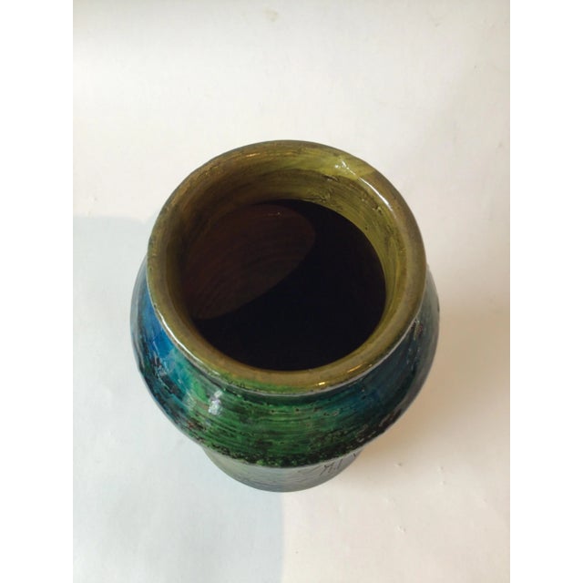 1960s 1960s Bitossi Green Ceramic Vase For Sale - Image 5 of 7