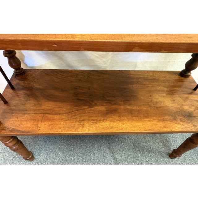 Wood Early 1900's Victorian Étagère With Turned Legs and Four Fixed Shelves For Sale - Image 7 of 18