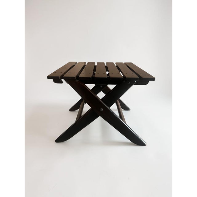 Vintage Mid-Century Garden Furniture Set in Wood by Mesch, 1975, Set of 7 For Sale - Image 10 of 18