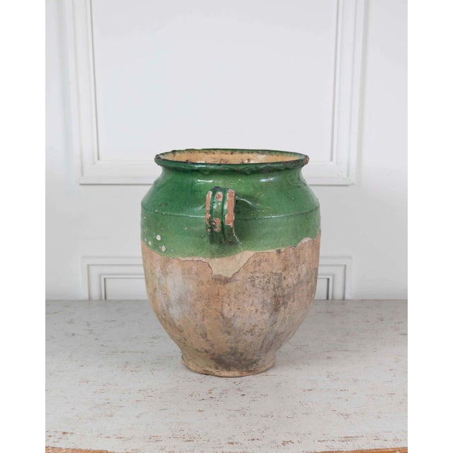 Green French 19th Century Green-Glaze Confit Pot For Sale - Image 8 of 10