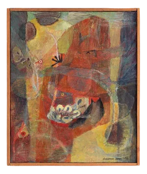 Suzanne Jean, Fonds Marins, Oil Painting on Canvas, 1952