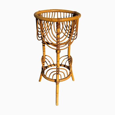 French Rattan Flower Holder, 1960s For Sale - Image 12 of 12