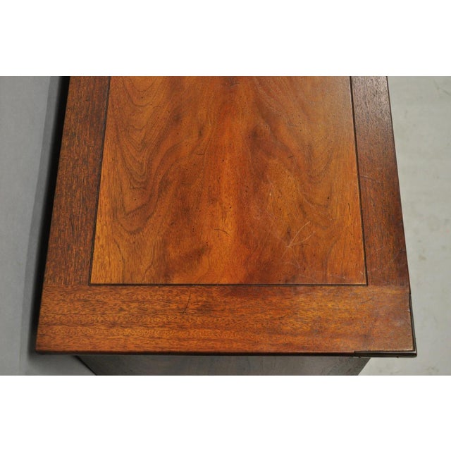 Vintage Henredon Chinoiserie Brass Butterfly Burl Wood Credenza Cabinet Buffet For Sale - Image 13 of 16