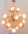 Italian 21st Century Diciotto Polished Brass Frosted Amethyst Murano Sputnik Chandelier by Fabio LTD For Sale - Image 3 of 4