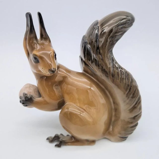 Brown Porcelain Figure by Prof. Th. Krämer for Rosenthal, 1947 For Sale - Image 8 of 8