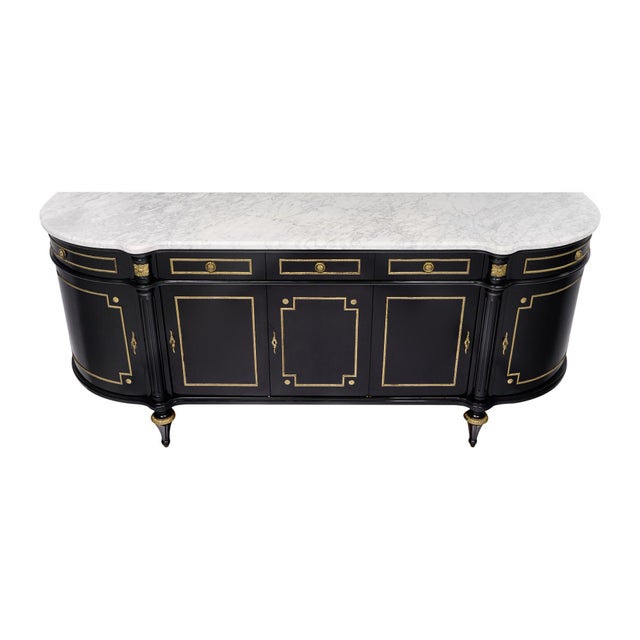 Buffet or enfilade from France made in the Louis XVI style. This piece is made of solid wood construction, primarily...