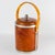 Christofle Chrome and Red Tea Amber Lucite Barware Ice Bucket, circa 1970 For Sale - Image 9 of 15