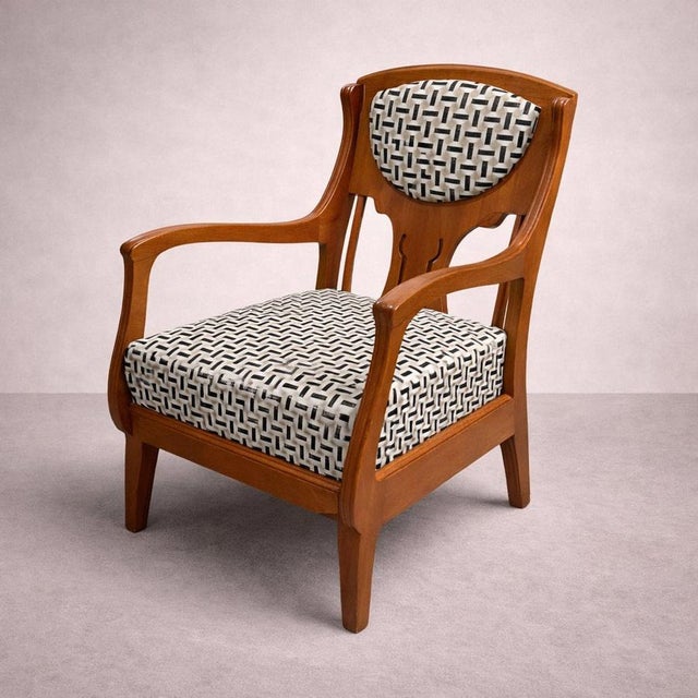 1920s Italian Liberty Armchair, 1920s For Sale - Image 5 of 5