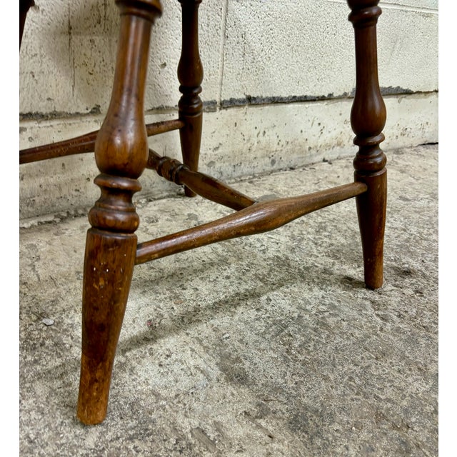 Antique Rothschild’s Child Size Pub Style Farmhouse Side Chair For Sale - Image 9 of 10