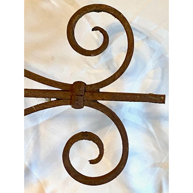Vintage Early 20th Century Decorative Hand Wrought Iron Scrollwork Panel Salvage For Sale In Los Angeles - Image 6 of 8