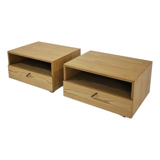 Wooden Bedside Tables by Saporiti Italia, 1980, Set of 2 For Sale