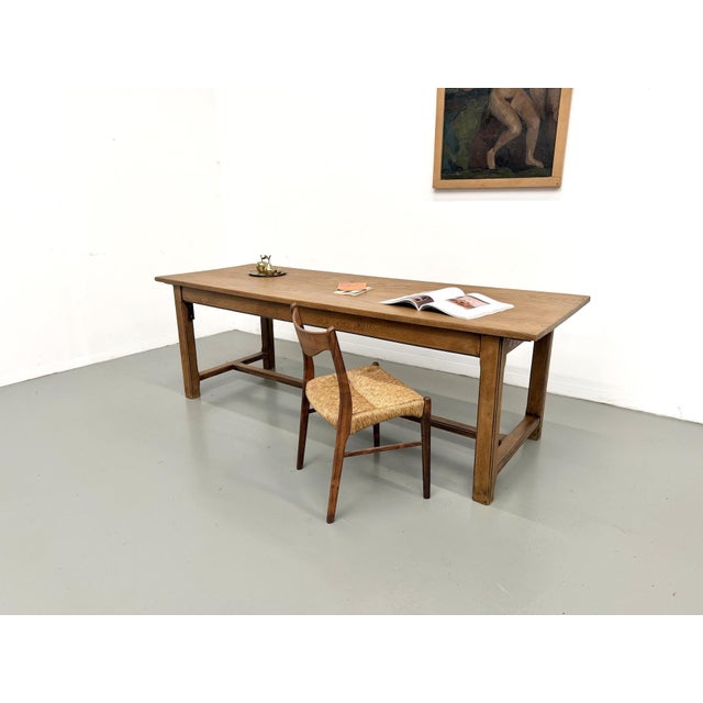 Vintage Farmhouse Dining Table in Oak, 1970s For Sale - Image 3 of 18