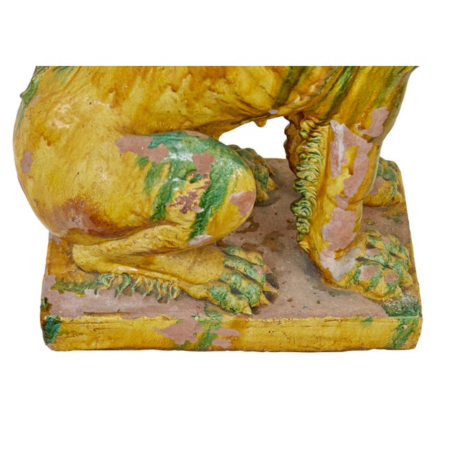 Large Mid 20th Century Indonesian Salt Glazed Decorative Dogs, 1950, Set of 2 For Sale - Image 6 of 11