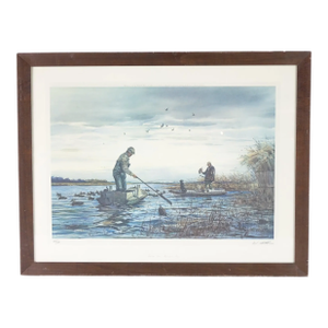 Pick up Time Barnegat Bay Signed Print of Original Watercolor Painting by Artis