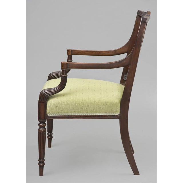 Mid 19th Century English Mahogany Open Armchair, circa 1860 For Sale - Image 5 of 9