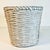 Mid-Century Boho Chic Coastal White Washed Wicker Wastebasket. For Sale - Image 4 of 9