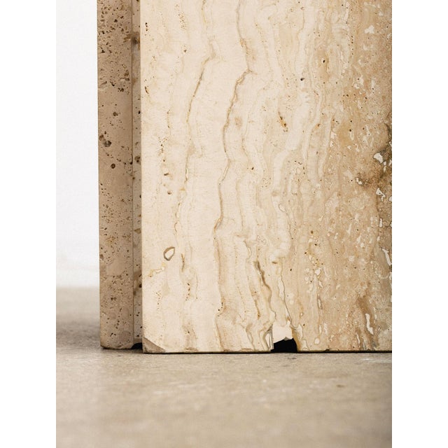 Post Modern Travertine Pedestal For Sale - Image 9 of 11