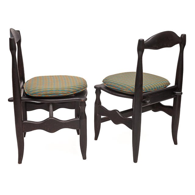 1950s Dining Chairs by Guillerme and Chambron, 1950s, Set of 4 For Sale - Image 5 of 11