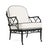 Brown Jordan Calcutta Lounge Chair in Black Jade with Sea Salt and Castaway Welt Cushions For Sale