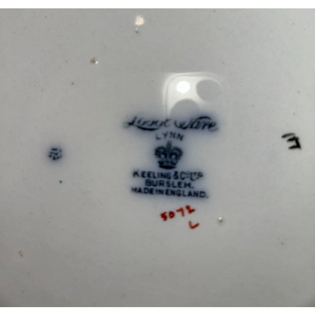 A beautifully preserved antique English wash set by Keeling & Co., Burslem, produced in their highly decorative Luxe Ware...