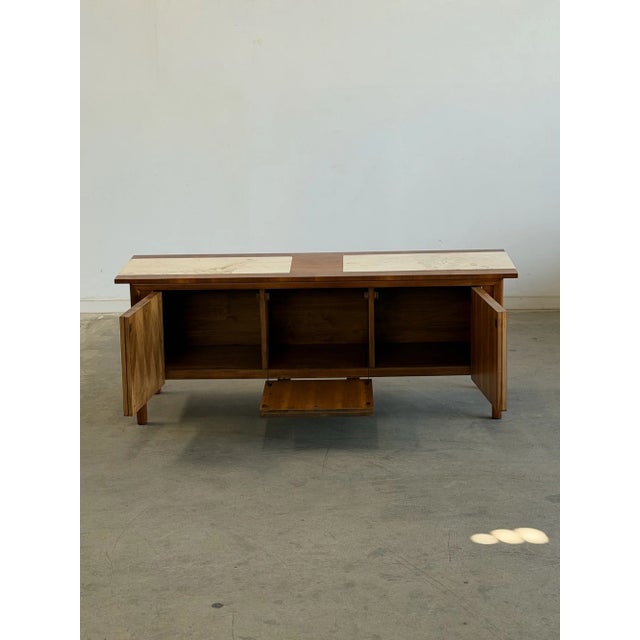 Mid-Century Modern 1960s Arched Walnut Credenza For Sale - Image 3 of 18