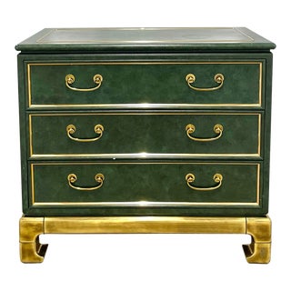 1980s Vintage Mastercraft Dresser on Brass Base For Sale