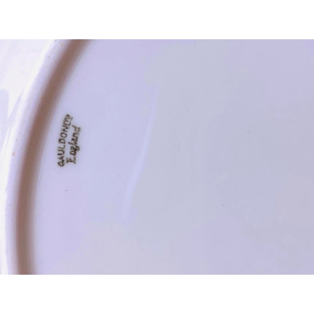 Royal Blue Antique Gauldon Ltd. Hand Painted Cobalt Royal Blue Dinner Plates, Made in England- Set of 5 For Sale - Image 8 of 9
