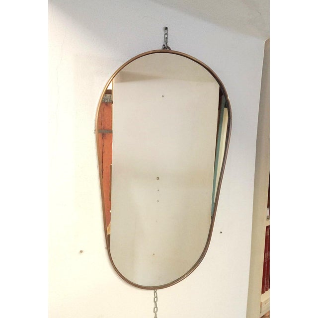 Vintage Italian Oval Mirror, 1950 For Sale - Image 6 of 6