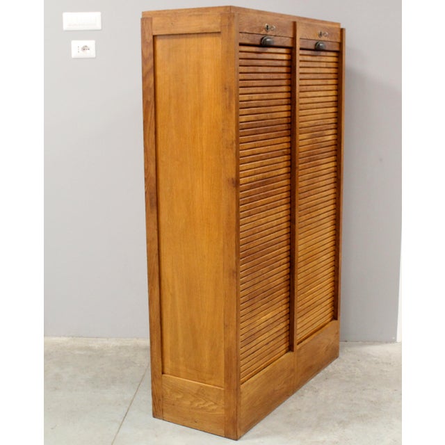 Vintage Filing Cabinet in Oak, 1920s For Sale - Image 4 of 11