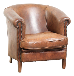 Club Chair in Sheepskin Leather