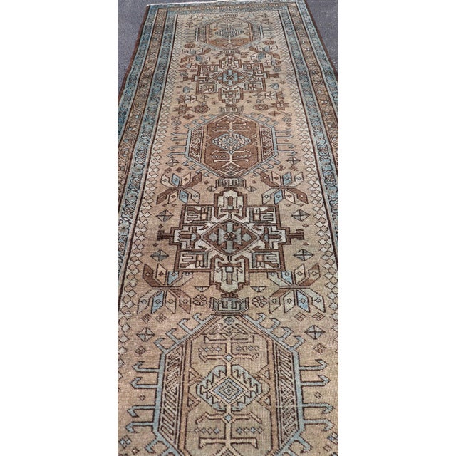 Karadjeh Vintage Runner With Multi-Medallion Design 3'1 X 11'6 For Sale - Image 9 of 14