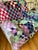 Vintage 70s Patchwork Knit Quilt *Twin Size* Checkerboard Chickens Hearts Quilted Throw For Sale In Pittsburgh - Image 6 of 9